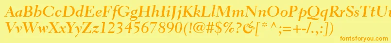 More about ElectraltstdBoldcursive Font ElectraltstdBoldcursive Font – Orange Fonts on Yellow Background
