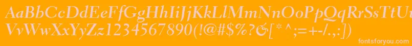 More about ElectraltstdBoldcursive Font ElectraltstdBoldcursive Font – Pink Fonts on Orange Background