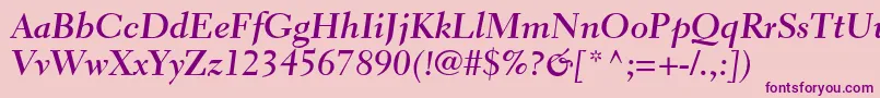 ElectraltstdBoldcursive Font – Purple Fonts on Pink Background
