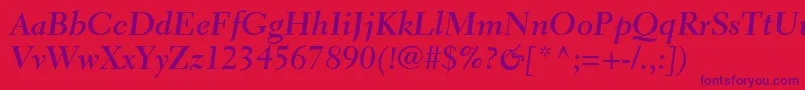 More about ElectraltstdBoldcursive Font ElectraltstdBoldcursive Font – Purple Fonts on Red Background