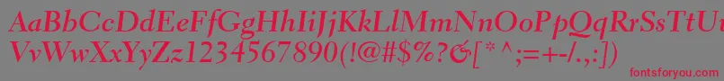 ElectraltstdBoldcursive Font – Red Fonts on Gray Background