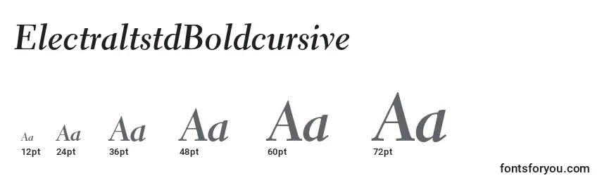 Размеры шрифта ElectraltstdBoldcursive