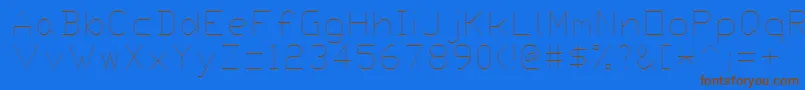 Proxy1 Font – Brown Fonts on Blue Background