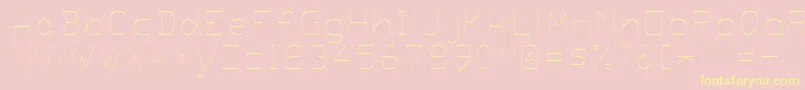 Proxy1 Font – Yellow Fonts on Pink Background