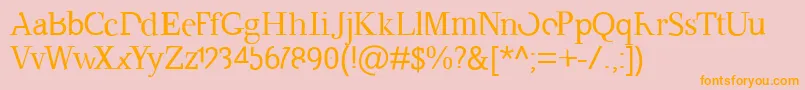 Amputata Font – Orange Fonts on Pink Background