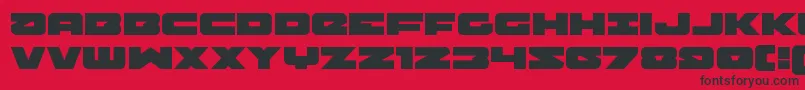 Banjinexpand Font – Black Fonts on Red Background