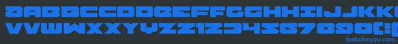 Banjinexpand-Schriftart – Blaue Schriften auf schwarzem Hintergrund