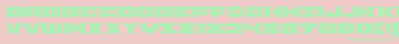 フォントBanjinexpand – ピンクの背景に緑の文字