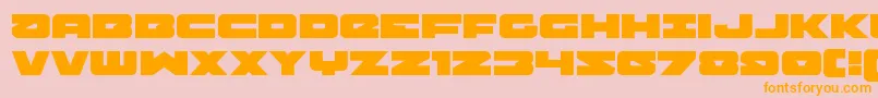Banjinexpand Font – Orange Fonts on Pink Background