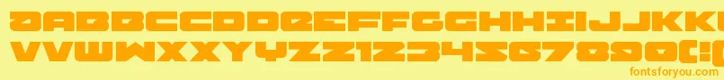 Więcej informacji o czcionce Banjinexpand Czcionka Banjinexpand – pomarańczowe czcionki na żółtym tle