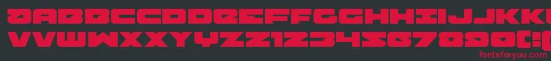 Banjinexpand Font – Red Fonts on Black Background