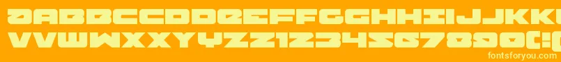 Banjinexpand Font – Yellow Fonts on Orange Background