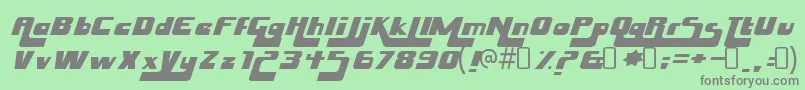 HuskystashRegular Font – Gray Fonts on Green Background