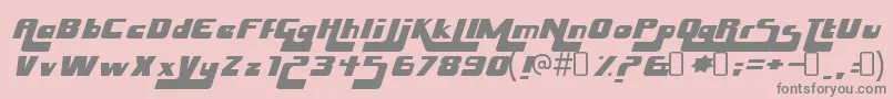 HuskystashRegular Font – Gray Fonts on Pink Background