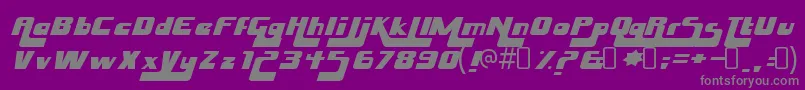 Fonte HuskystashRegular – fontes cinzas em um fundo violeta