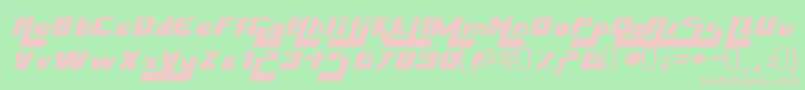 HuskystashRegular Font – Pink Fonts on Green Background