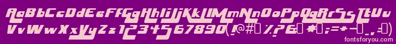 HuskystashRegular Font – Pink Fonts on Purple Background