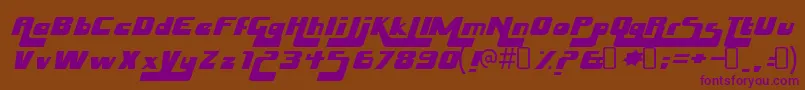 HuskystashRegular Font – Purple Fonts on Brown Background