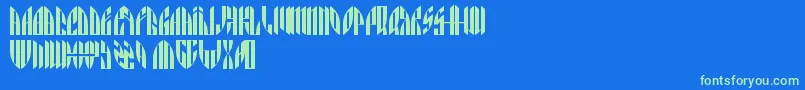 Angryorange Font – Green Fonts on Blue Background