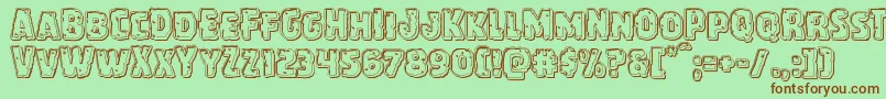 More about Howlinmadengrave Font Howlinmadengrave Font – Brown Fonts on Green Background