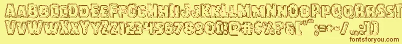 More about Howlinmadengrave Font Howlinmadengrave Font – Brown Fonts on Yellow Background