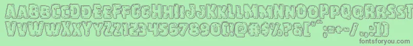 Howlinmadengrave Font – Gray Fonts on Green Background