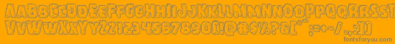 Howlinmadengrave Font – Gray Fonts on Orange Background