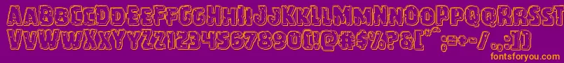Howlinmadengrave Font – Orange Fonts on Purple Background