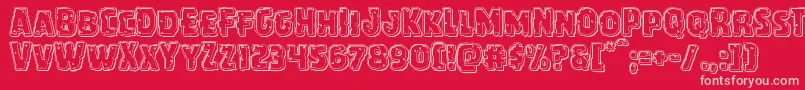 Howlinmadengrave Font – Pink Fonts on Red Background