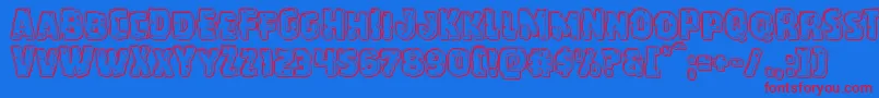 More about Howlinmadengrave Font Howlinmadengrave Font – Red Fonts on Blue Background