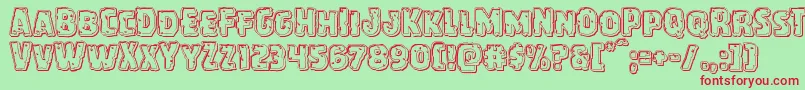 Howlinmadengrave Font – Red Fonts on Green Background