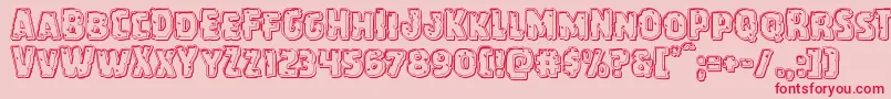 Howlinmadengrave Font – Red Fonts on Pink Background
