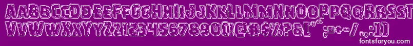 More about Howlinmadengrave Font Howlinmadengrave Font – White Fonts on Purple Background