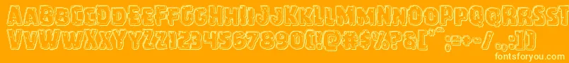 More about Howlinmadengrave Font Howlinmadengrave Font – Yellow Fonts on Orange Background