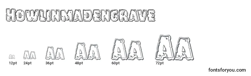 Howlinmadengrave Font Sizes