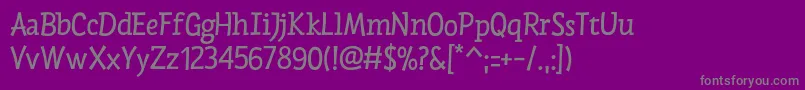 フォントChispa – 紫の背景に灰色の文字