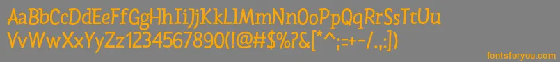 Chispa Font – Orange Fonts on Gray Background