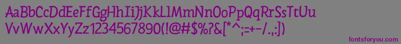 Шрифт Chispa – фиолетовые шрифты на сером фоне