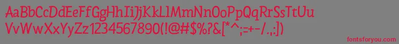 Chispa Font – Red Fonts on Gray Background