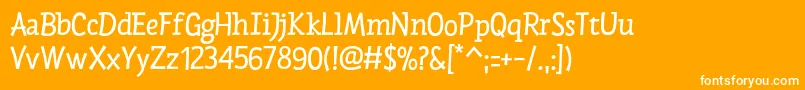 Chispa Font – White Fonts on Orange Background