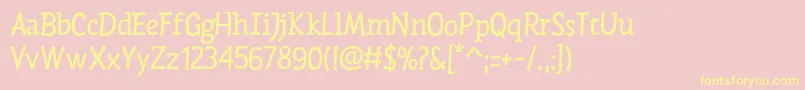 Chispa Font – Yellow Fonts on Pink Background