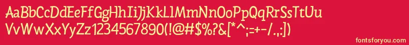 Chispa Font – Yellow Fonts on Red Background