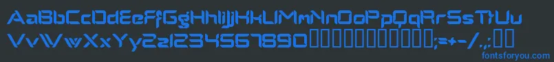 Alphamalemodern Font – Blue Fonts on Black Background