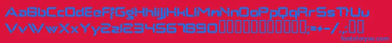 Alphamalemodern Font – Blue Fonts on Red Background