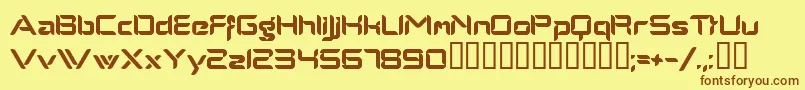 Alphamalemodern Font – Brown Fonts on Yellow Background