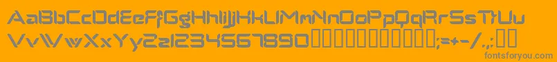 Fonte Alphamalemodern – fontes cinzas em um fundo laranja