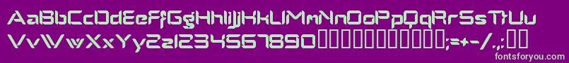 Alphamalemodern Font – Green Fonts on Purple Background