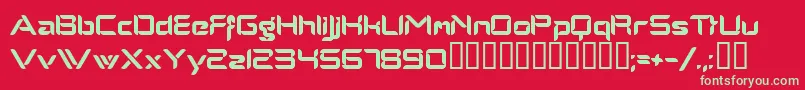 Alphamalemodern Font – Green Fonts on Red Background