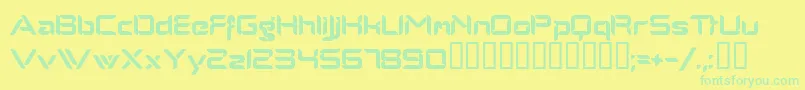 Alphamalemodern Font – Green Fonts on Yellow Background