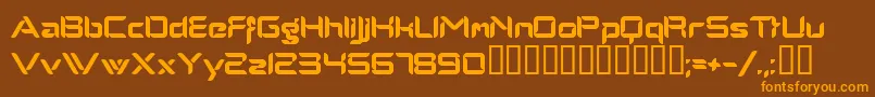 Alphamalemodern Font – Orange Fonts on Brown Background